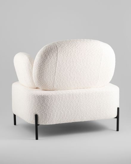 Кресло Кэнди ткань букле белый