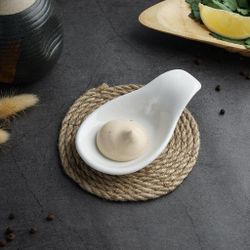 Соусник 25 мл 12*7 см h3 см Mini Mix с ручкой белый фарфор P.L. Proff Cuisine [6]