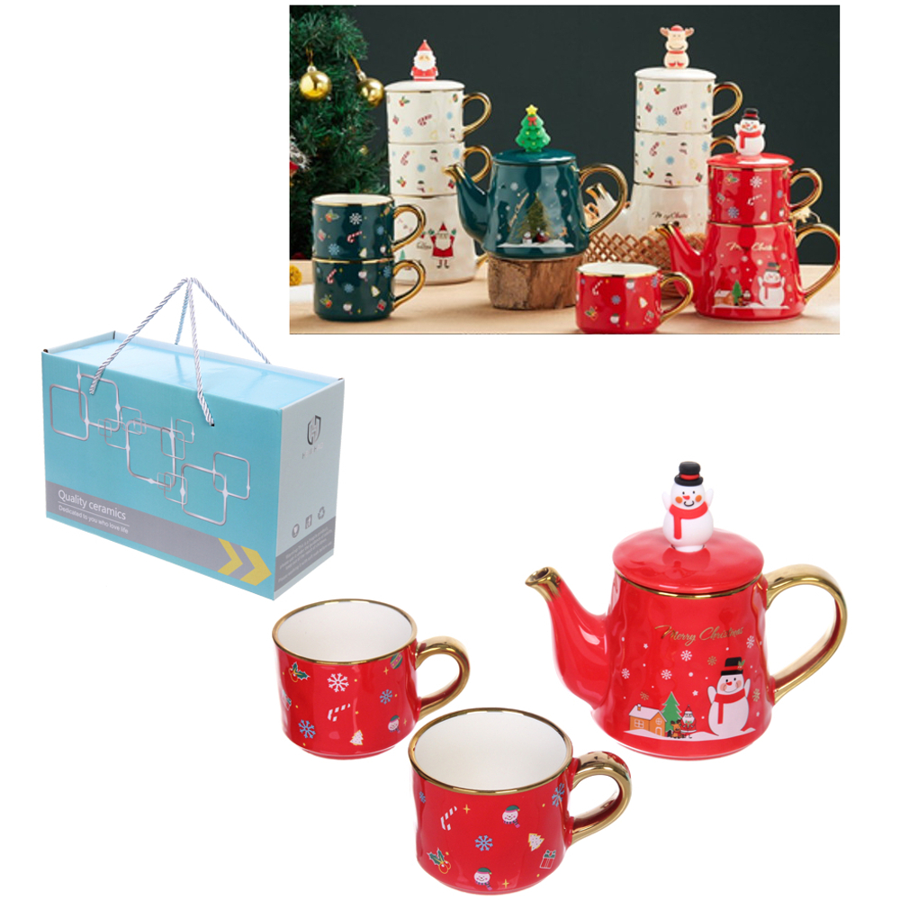 Набор чайный «Зимняя сказка» (Чайник 520мл+2кружки 200мл)