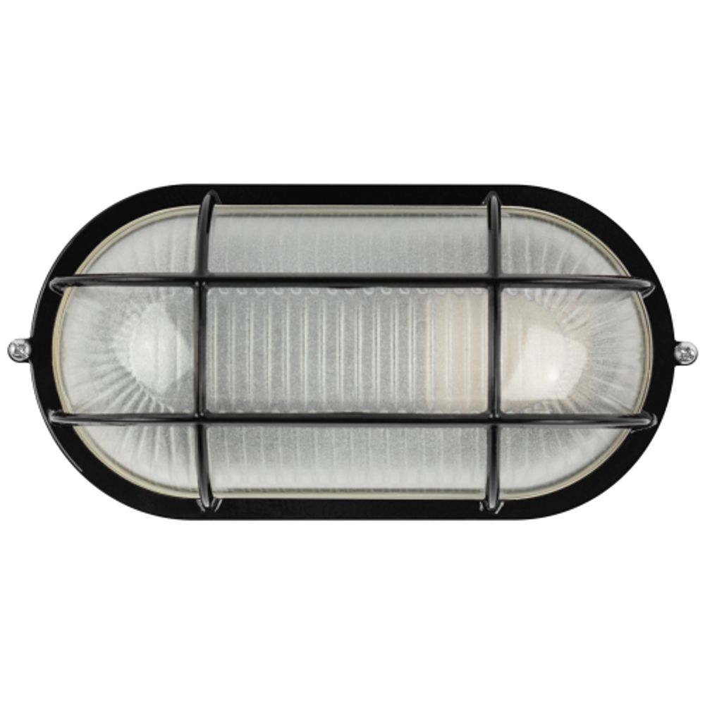 Светильник ЭРА НБП 04-60-002 Акватермо алюминий/стекло решетка IP54 E27 max 60Вт 212х105 овал черный термостойкий