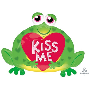 Фольгированный шар-фигура «Лягушка с сердцем. KISS ME», 76 см