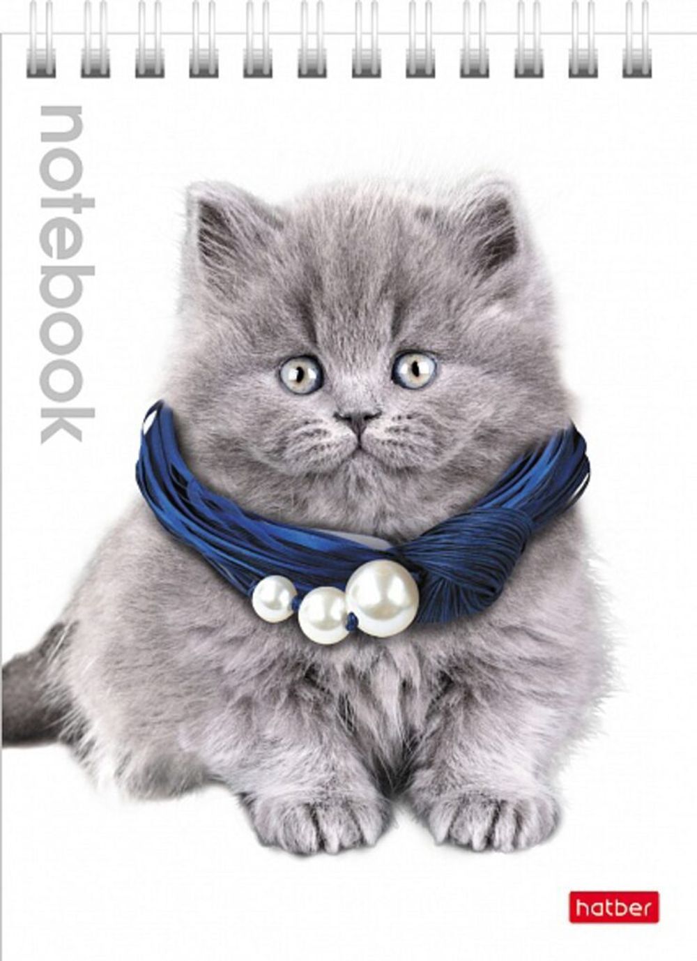 Блокнот А6, 40л, на гребне, клетка, Хатбер Милые котята, ассорти, 1 шт.