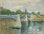 "Сена с мостом Гранд-Жатт", Ван Гог, Винсент, картина (репродукция), Настене.рф