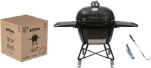 Керамический угольный гриль Primo Oval XL 400 All-in-one, 47x64 см, с ножками и столиками