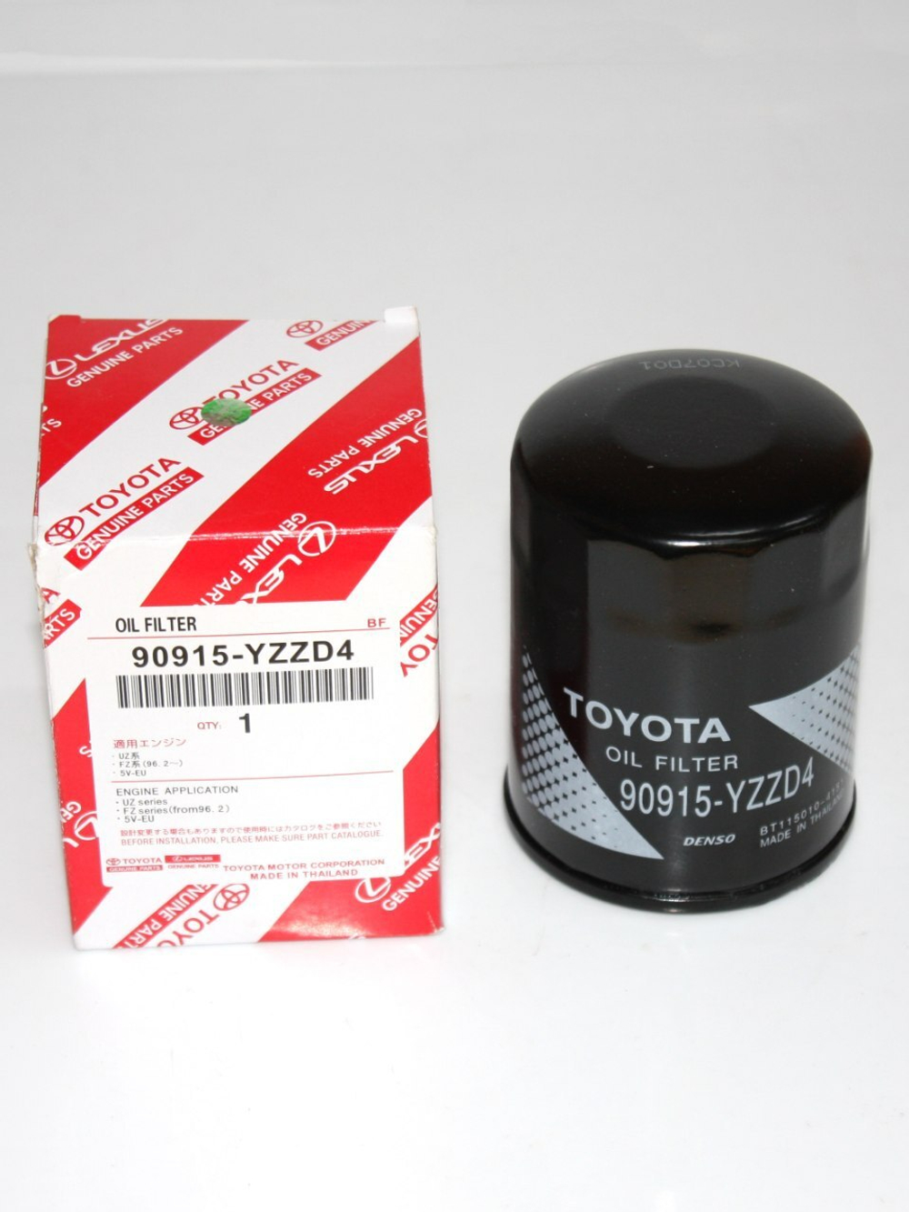 Фильтр масляный TOYOTA 90915YZZD4, CAMRY, COROLLA, PRADO, HIGHLANDER, RAV4