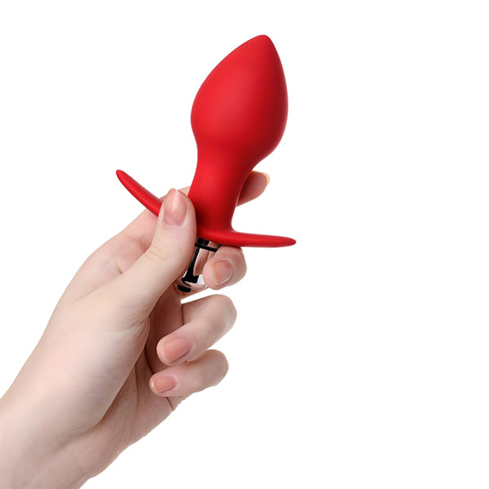 Красная анальная вибровтулка 9,7см ToyFa ToDo Glam 358002