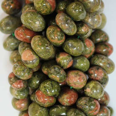 Яшма Унакит галтовка бусины 8-10мм