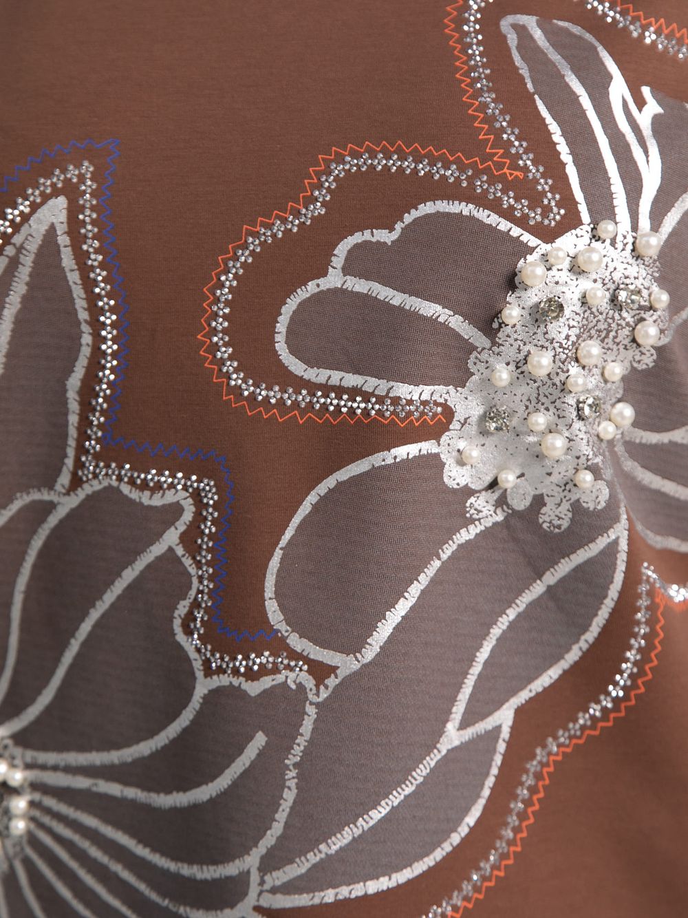 Блуза Цветочная рапсодия (коричневая) Б15310-18М LT Collection