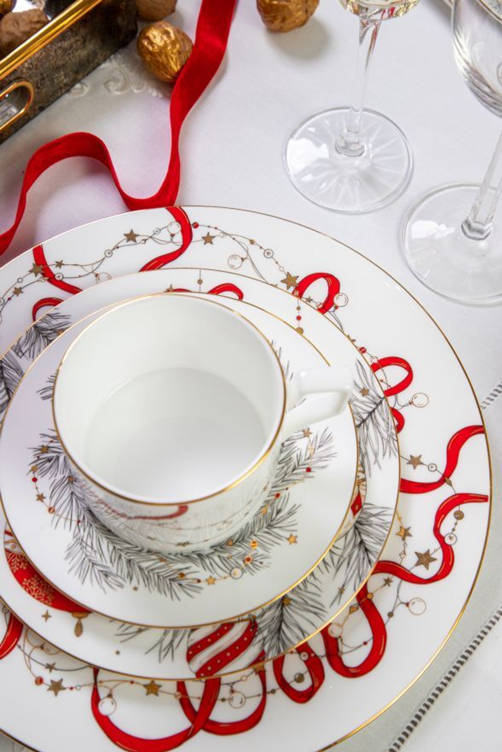 VALERIE CONCEPT Набор чашка и блюдце "Серпантин"