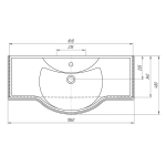 Раковина накладная "Классик-105" белая (Kirovit)
