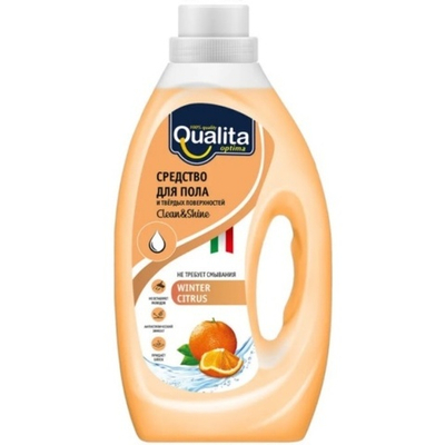 QUALITA Ср-во д/мылья пола и твер.пов.Цитрус 1000мл.