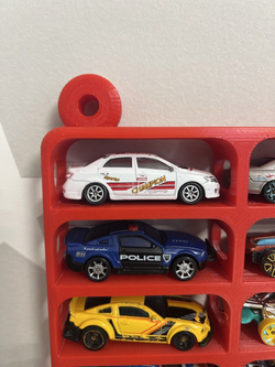 Полка для машинок Hot Wheels 10 шт, крепление на стену для hot wheels 10 шт красный