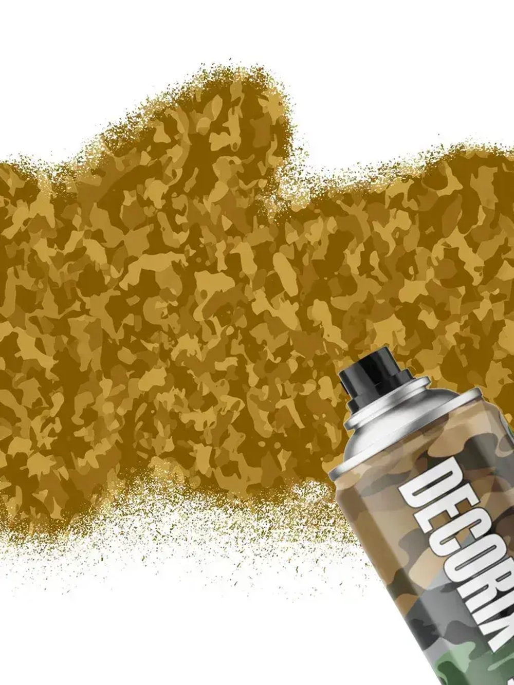Краска хаки камуфляжная аэрозольная матовая DECORIX - светопоглощающая краска цвета Хаки камуфляж в баллончике 520 мл