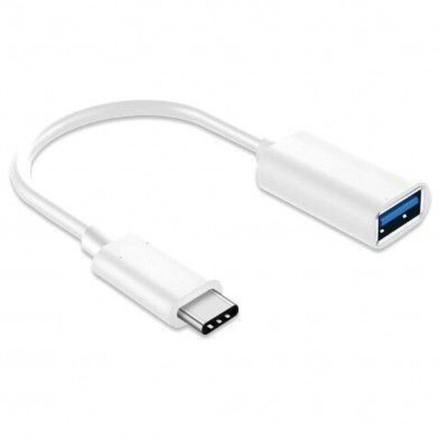 Переходник OTG Type-C - USB (белый) 11см
