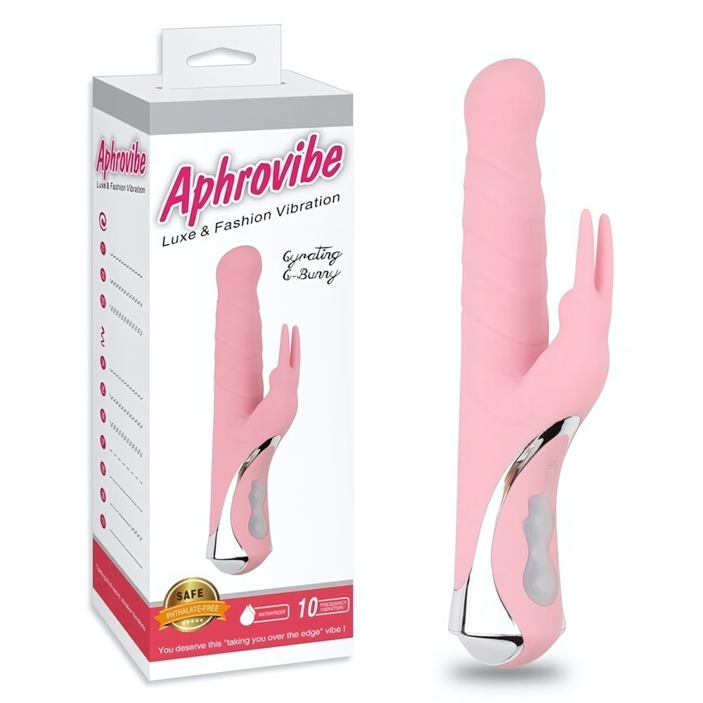 Вибратор с клиторальным стимулятором и ротацией Gyrating G-Bunny (Цвет: розовый)