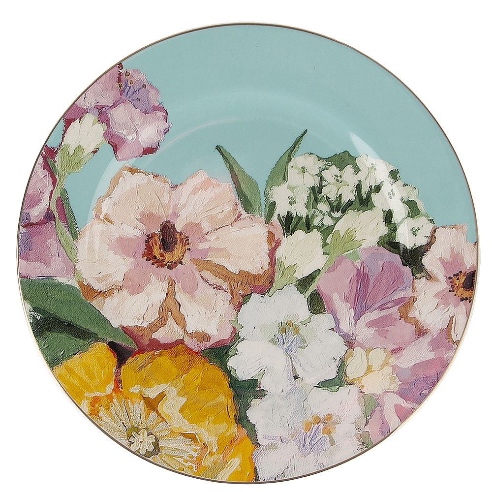 Набор тарелок 6 шт "Flowers" d=27/21,5см/19см (фарфор) (подарочная упаковка)