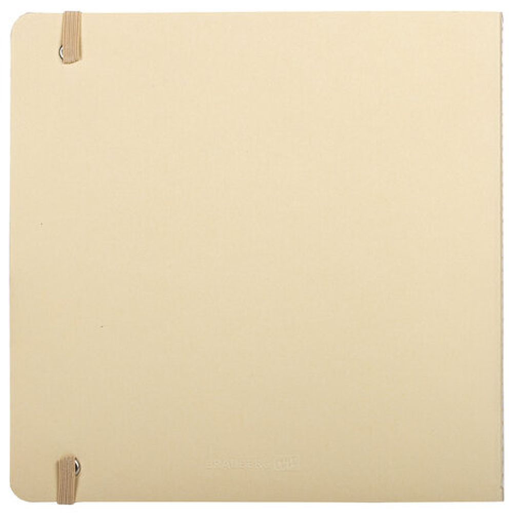 Скетчбук для акварели, 200 г/м2, 195х195 мм, среднее зерно, 20 л., сшивка, резинка, БЕЖЕВЫЙ, BRAUBERG ART, 113260