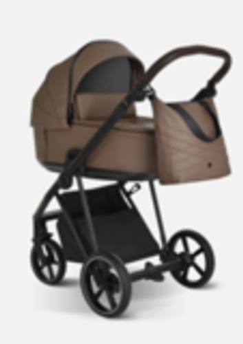 Roan Коляска 2 в 1 Sol Leather Camel Black Тем.коричневый