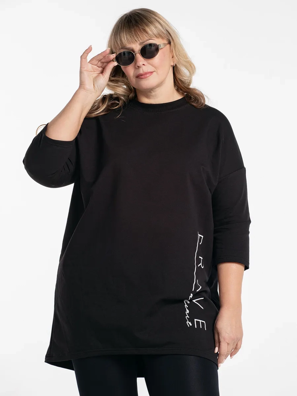 Кофта оверсайз больших размеров теплая туника