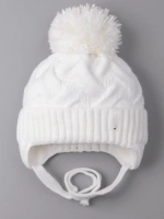 Шапка для девочки на завязках на осень