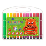 Фломастеры Basir, серия "Монстрики", разноцветные, в прозрачном пластиковом футляре, набор 24 шт