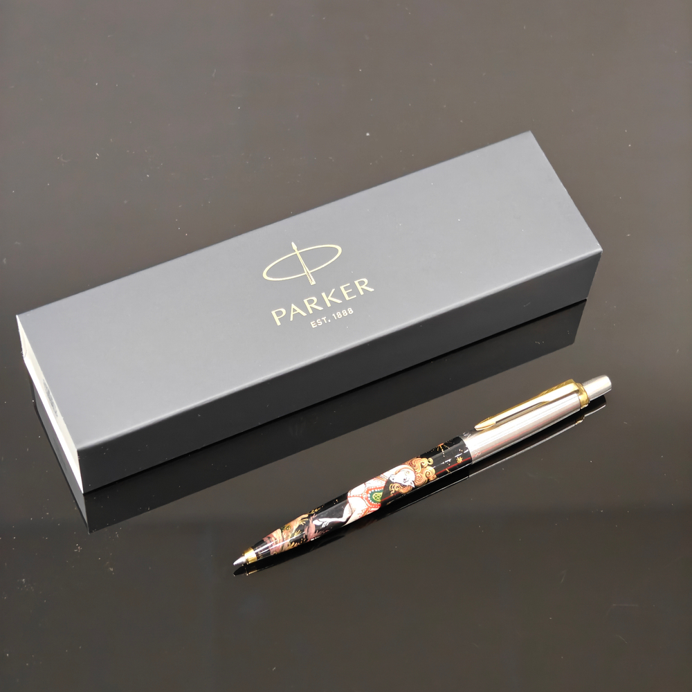 Ручка Parker "Сказочный конь белый" малая с ручной росписью Палех