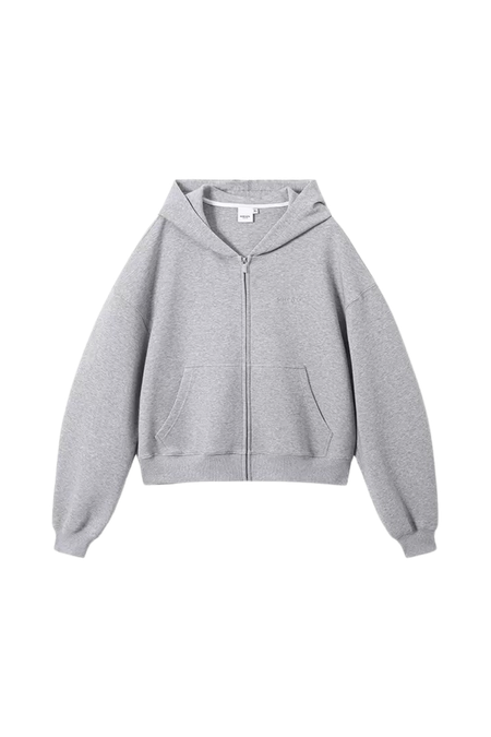 Cropped zip up sweatshirt on sale