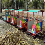 Детская железная дорога «ЗВЕЗДОЧКА» для парка (с крышей)