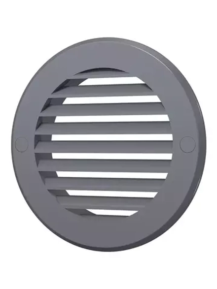 Решетка 160 16РКН серая вентиляционная вытяжная D200 с фланцем D160 ASA-пластик ERA title=