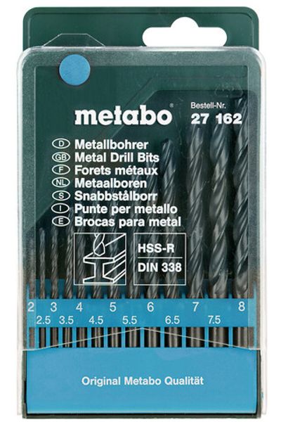 Набор сверл Metabo HSS-R по металлу 13 шт   (27162)