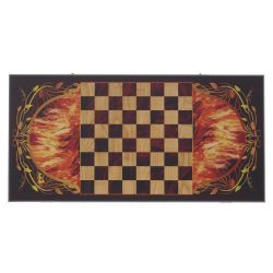 GAEM Игра настольная 2 в 1 ( шашки, нарды) "Огненная лошадь", L60 W30 H4 см