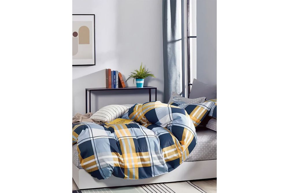 Постельное белье GoodNight Сатин Делюкс 826 с компаньоном евро (с нав. 50х70)