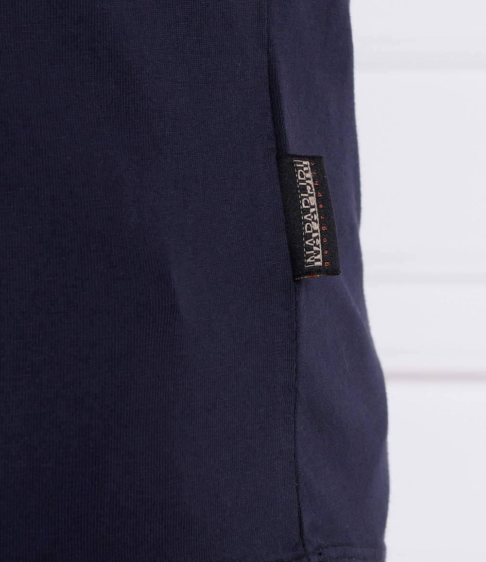 Поло E-SANTIAGO SS BRIGHTWHITE 002 Napapijri - темно-синий(NP0A4H13)