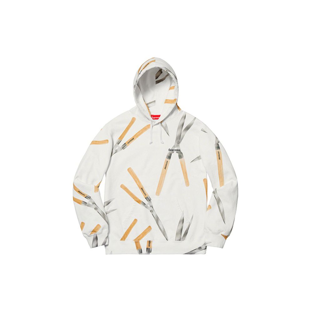 Supreme SS19 Shears Hooded Sweatshirt White