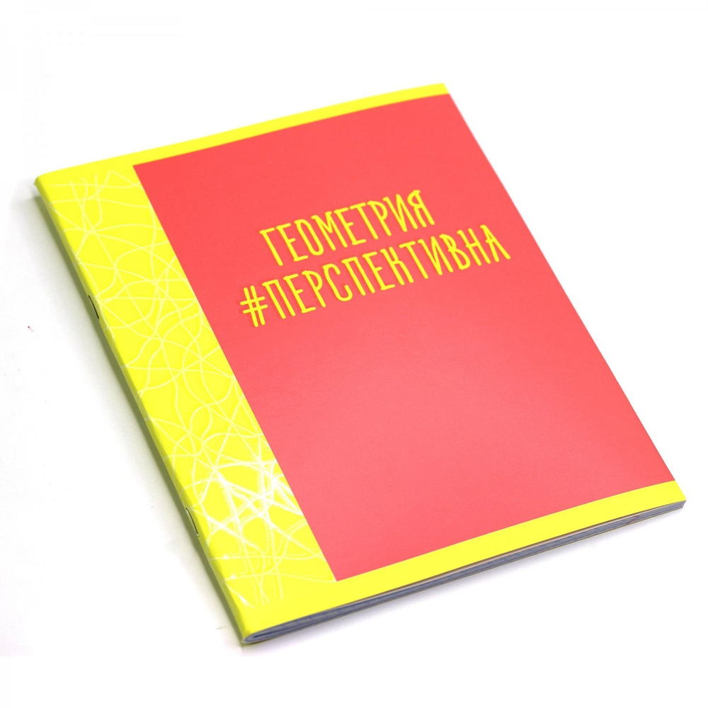 Тетрадь предметная "Neon party. Геометрия", А5, 48 л, клетка, скрепка, мел. картон, выб. лак.