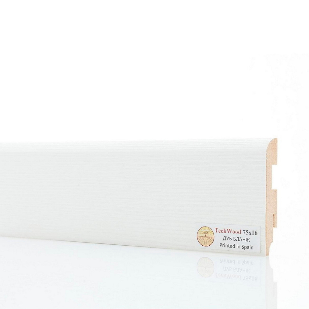 Плинтус напольный Teckwood Дуб Бланж 75х16