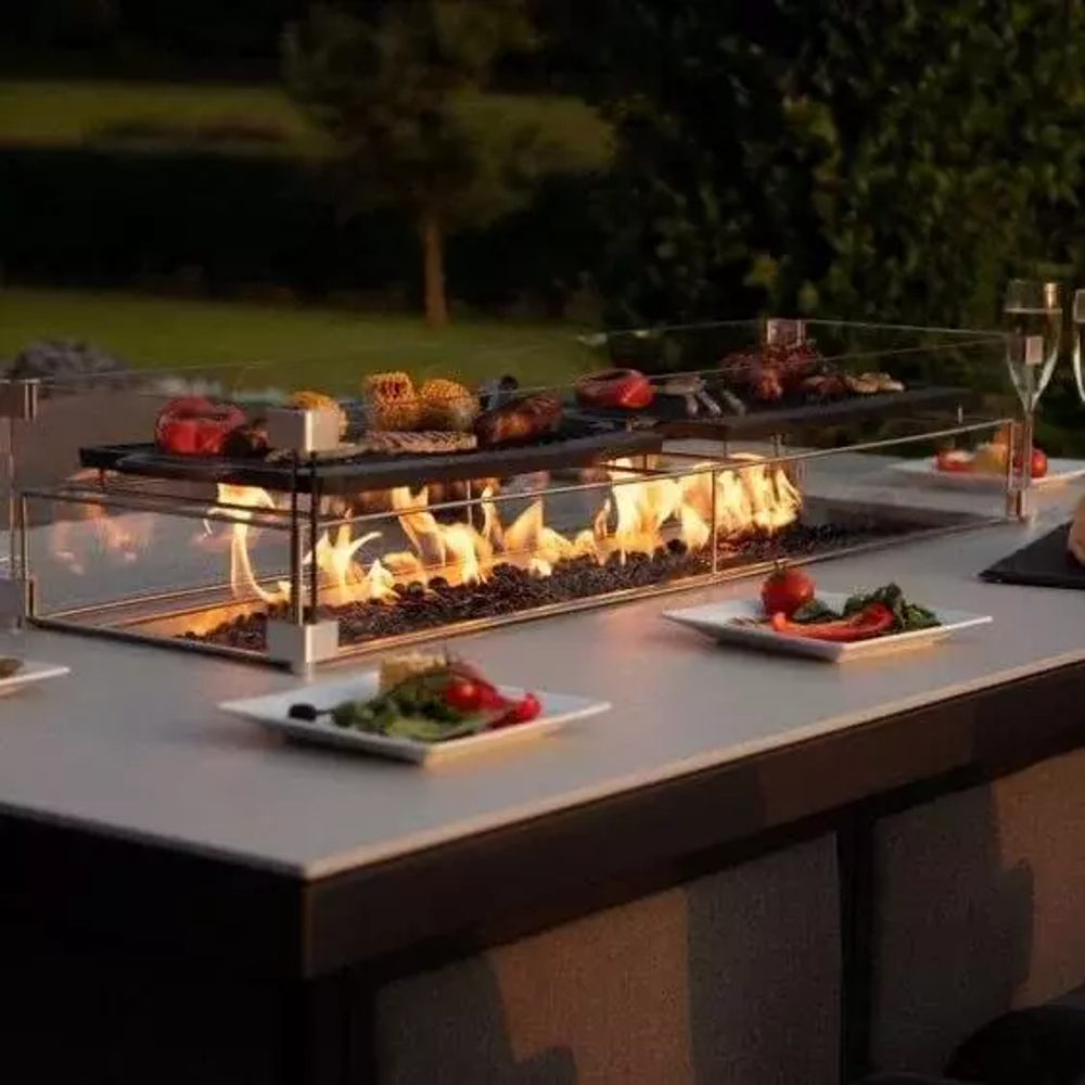 Дровяной гриль-стол Elbrus Grill Монблан PRO 2160 (столешница 2800x1400 мм)