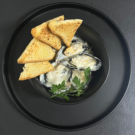 Мидии в сливочном соусе