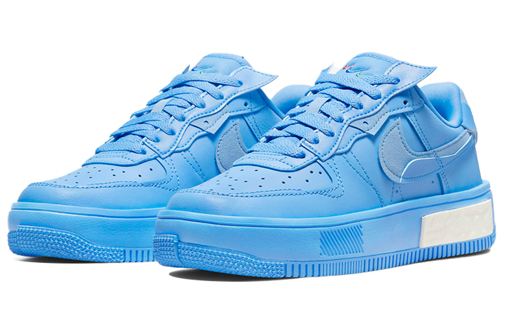 Nike Air Force 1 Low fontanka "university blue" deconstructed non-slip lightweight low-top sneakers women's blue