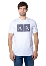 Armani Exchange T-SHIRT SLIM FIT - Футболка с принтом - Белый