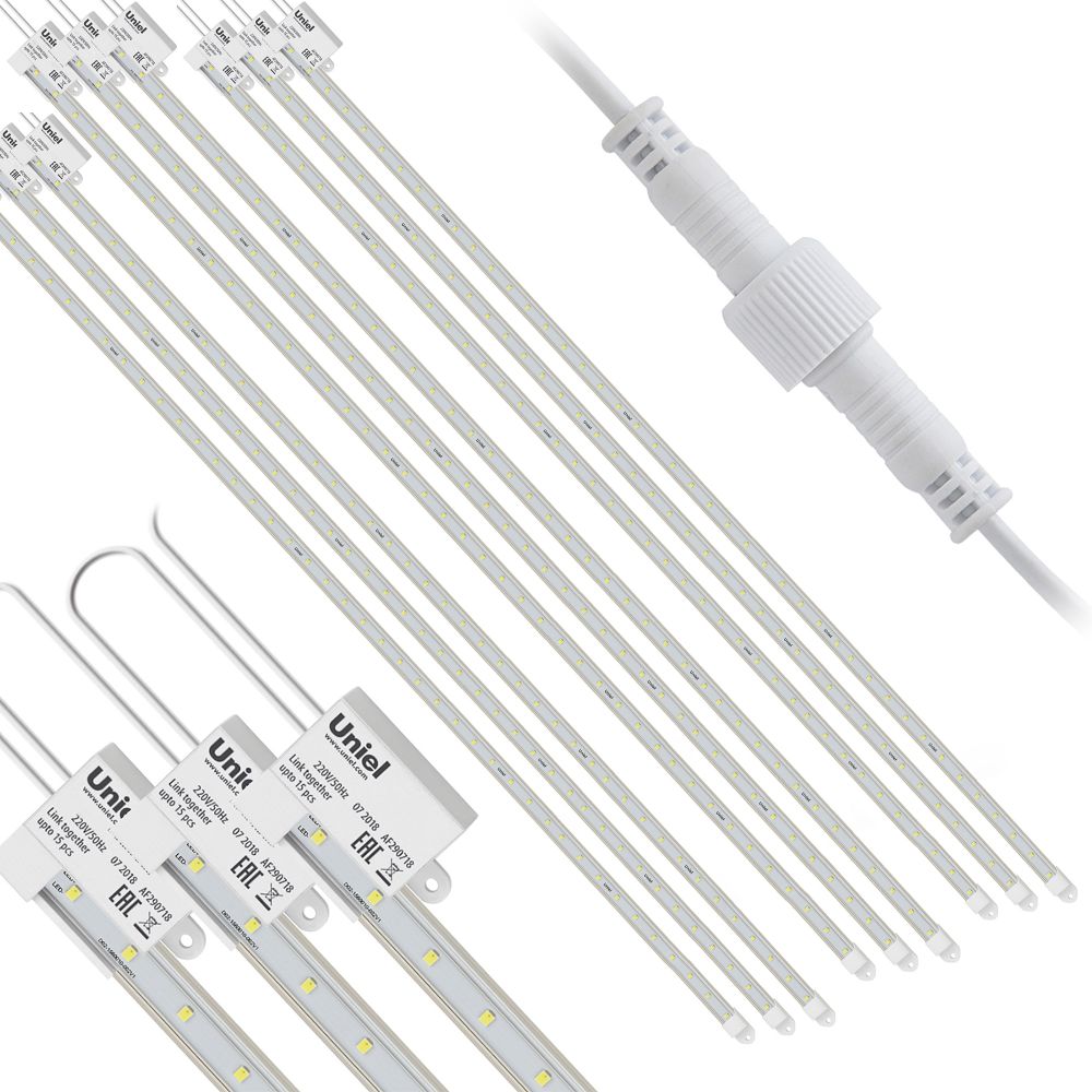 ULY-P91-20W-SPFR-K IP65 AC220V CLEAR KIT09 Светильник для растений светодиодный линейный. 1200мм. Спектр для фотосинтеза. В составе набора из 9-ти штук. TM Uniel