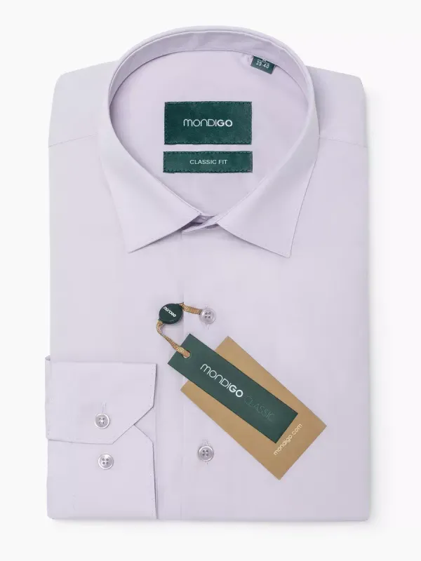 Рубашка классическая CLASSIC FIT с длинным рукавом, перламутровая