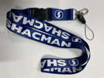 Shacman (синий) / Брелок, шнурок для ключей на шею Shacman (Шакман), ланъярд, крафт, синий (1 шт)