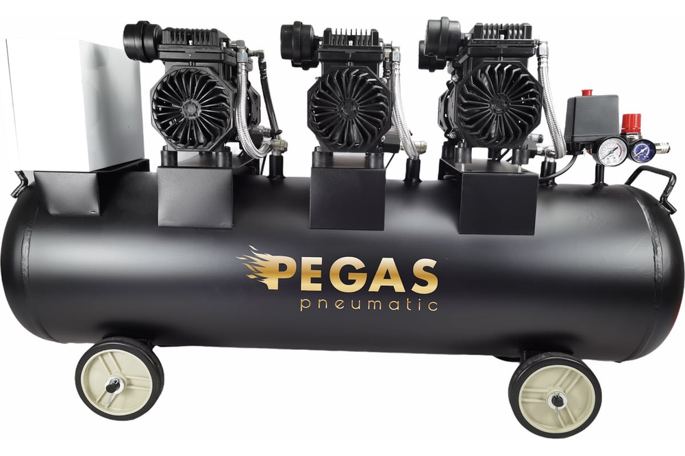 Компрессор малошумный Pegas pneumatic PG-4200 /безмасляный. Производительность460 л/мин, тип-поршневой