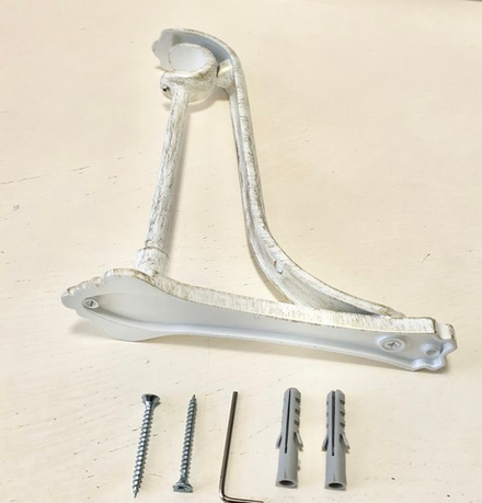 Кронштейн Ост консольный однорядный d 25, цвет белое золото