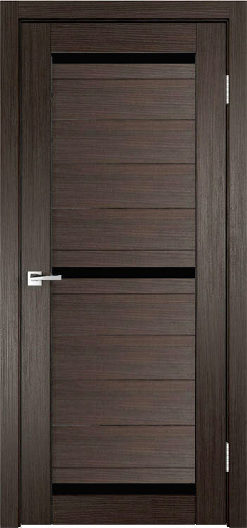 Межкомнатная дверь Z-4 / Цвет тон Грей / Стекло "Лакобель черное" / Двери Верда