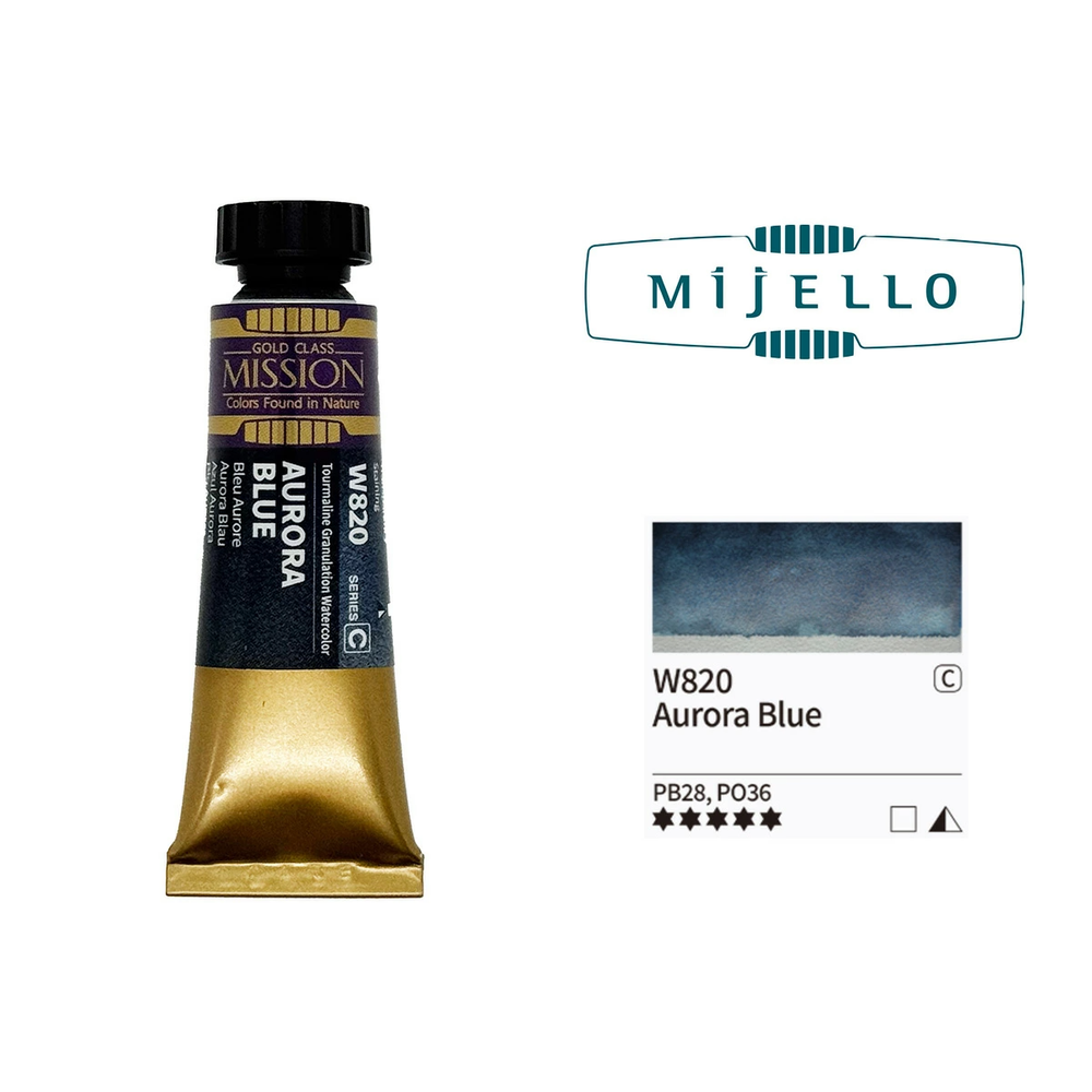Акварель Mijello Granulation 15 мл. W820 [C] Aurira Blue