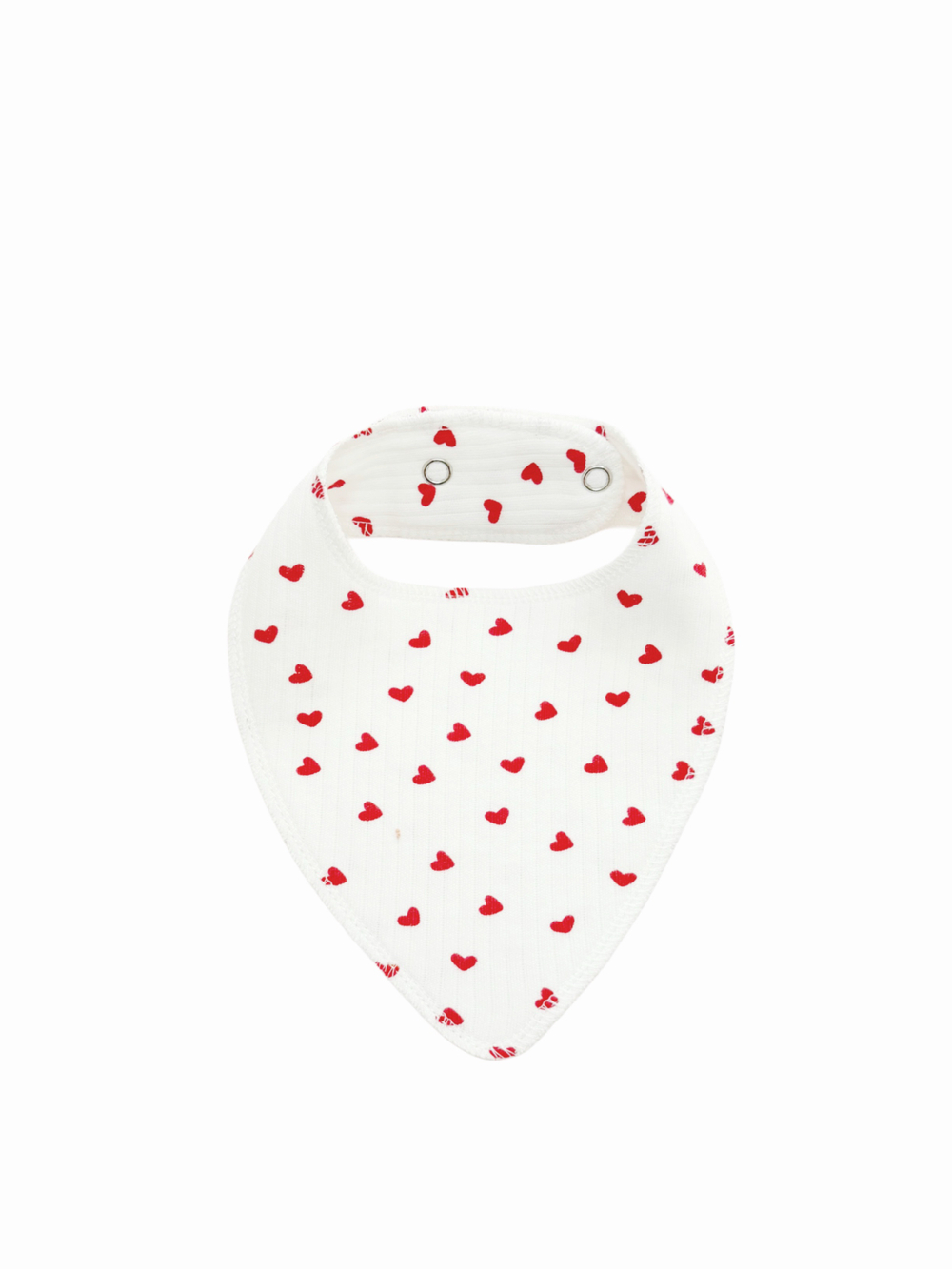 Двусторонний нагрудник (лапша) Сердечки (0-12 мес)