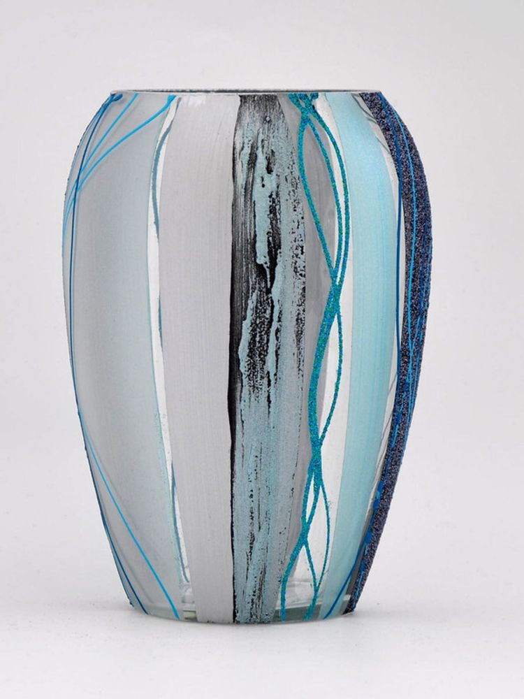 Стеклянная ваза  9381/200/sh112.1