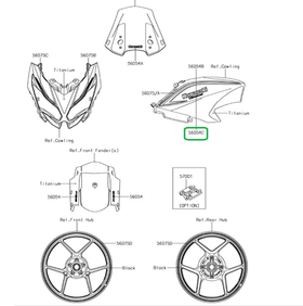 56054-2181. MARK,SIDE COWL.,VERSYS. Kawasaki